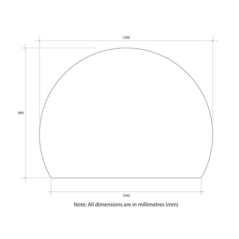 Hamilton D-shaped Bathroom Wall Mirror