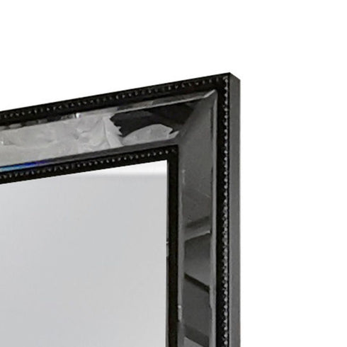 Melania Black Mirrored Frame Wall Mirror
