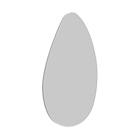 Miel Pebble Shape White Wall Mirror