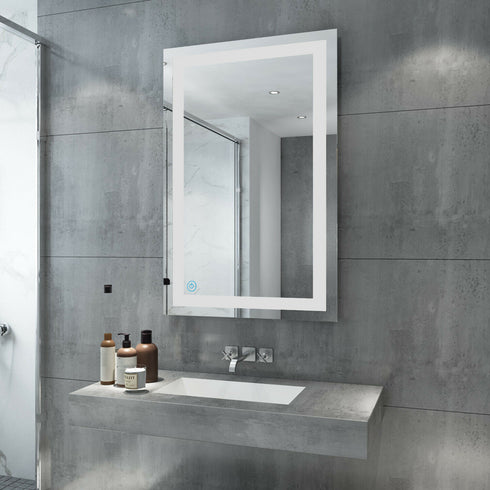 Milo LED Anti-fog Front-Lit Rectangular Bathroom Mirror