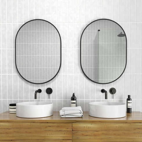 Aaden Pill Black Wall Mirror