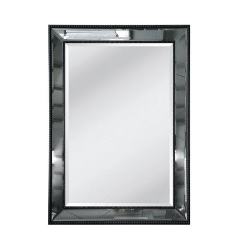 Natalia Black Border Mirrored Frame Wall Mirror
