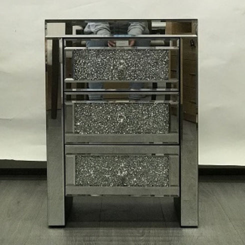 Nila Mirrored Bedside Table