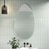 Miel Pebble Shape White Wall Mirror