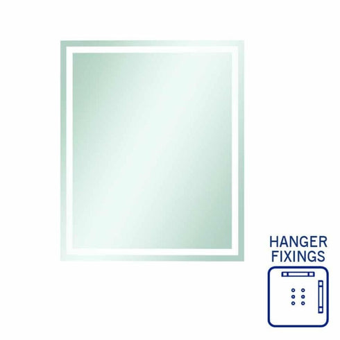 Sierra Bathroom Wall Mirror with Sandblasted Border