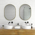 Aaden Pill Satin Brass Wall Mirror