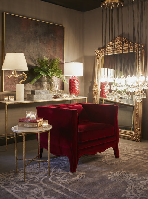 Brielle Ornate Gold Floor Mirror