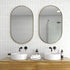 Aaden Pill Satin Brass Wall Mirror