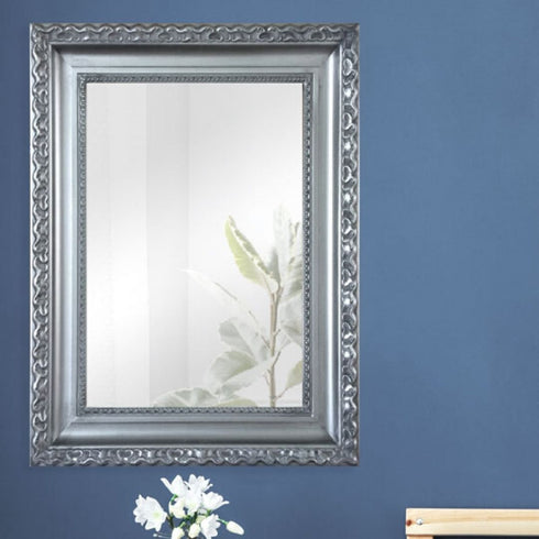 Charlotte Antique Silver Wall Mirror