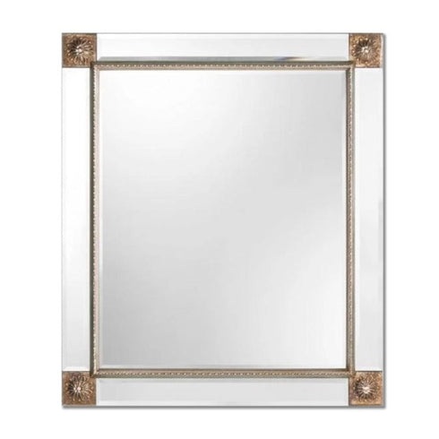 Florenda Art Deco Silver Wall Mirror