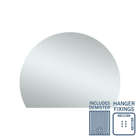 Hamilton D-shaped Bathroom Wall Mirror