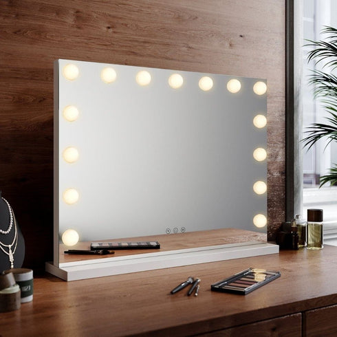 Pleun 15 LED Bulbs Smart Touch Control Makeup Mirror