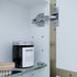 Amaris Satin Brass Arch Mirrored Cabinet