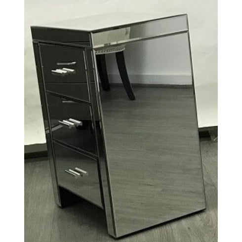 Merida 3-Drawers Mirrored Bedside Table