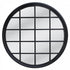 Rowan Black Window Style Round Mirror