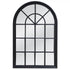 Alonzo Arched Window Style Black Wall Mirror