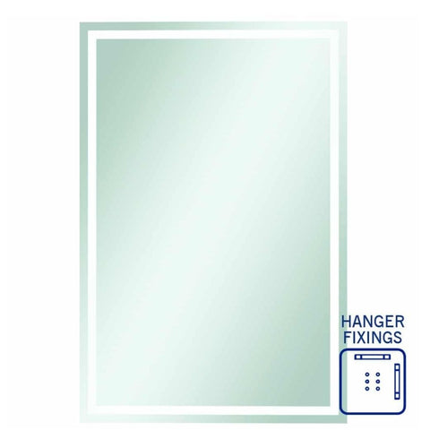 Sierra Bathroom Wall Mirror with Sandblasted Border