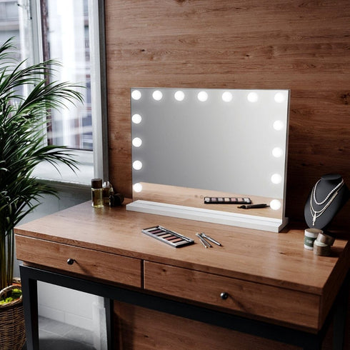 Pleun 15 LED Bulbs Smart Touch Control Makeup Mirror