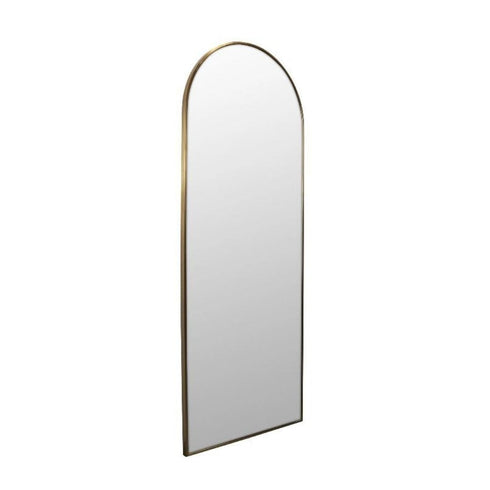Apsel Arch Brushed Brass Wall Mirror