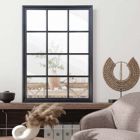 Harvey Matt Black Wall Mirror