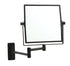 Ablaze Wall Mounted Square 5x Magnification In Matte Black Shaving Mirror - mirrors-city-aus