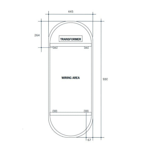 Ablaze Premium SO Range Back-Lit Oval LED Bathroom Mirror