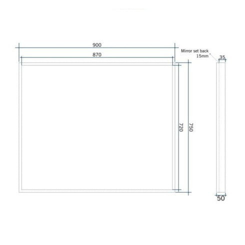 Zahra Black Frame Wall Mirror