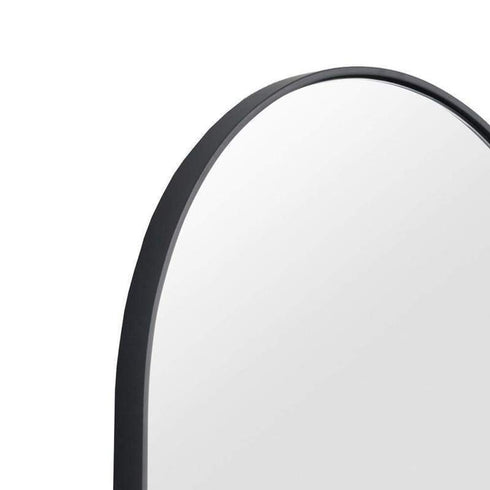 Bjorn Black Oval Wall Mirror