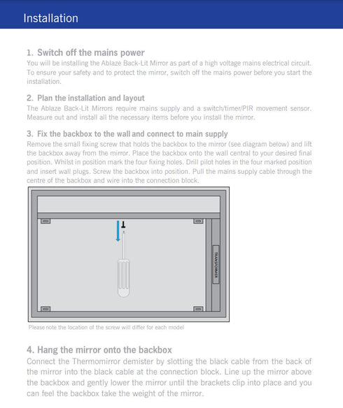 Ablaze Premium SO Range Back-Lit Oval LED Bathroom Mirror