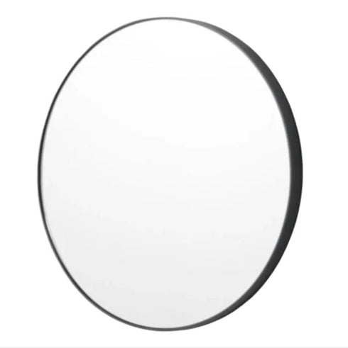 Bjorn Black Round Wall Mirror