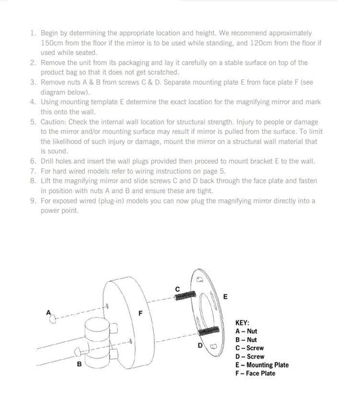 Ablaze Illuminated Plugin Type Round Mirror