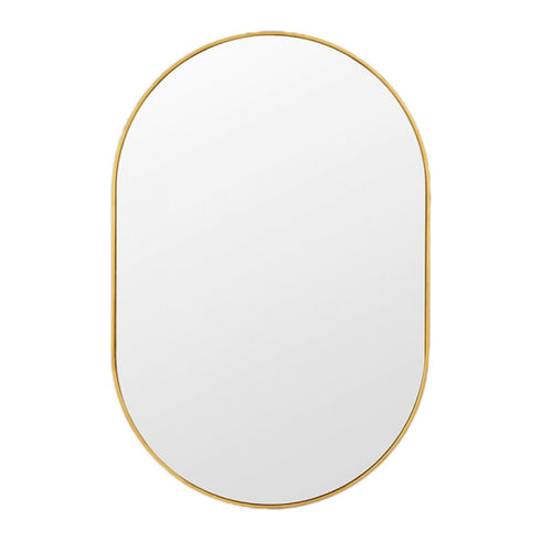 Bjorn Brass Oval Wall Mirror