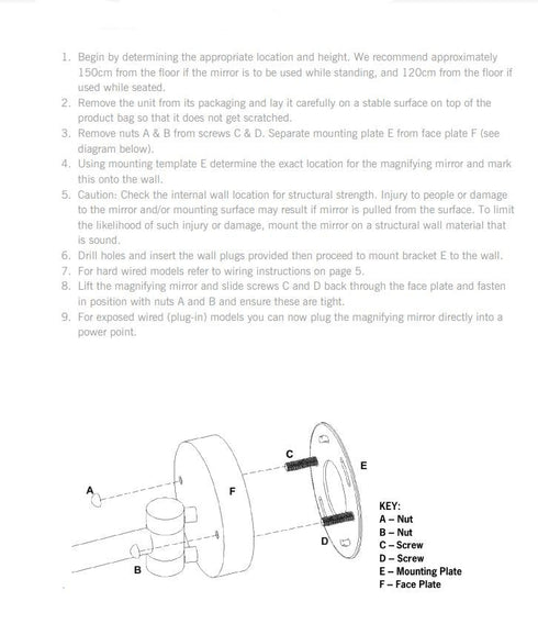 Ablaze Illuminated Round Shaving Mirror