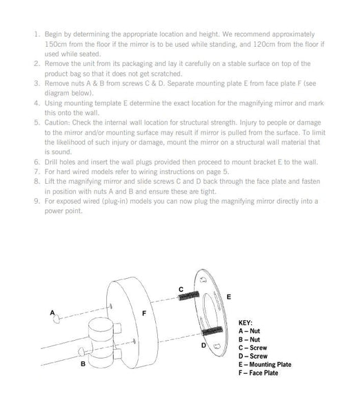 Ablaze Gold Backlit Round Shaving Mirror