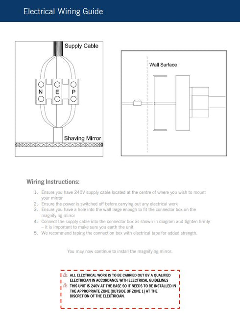 Ablaze Gold Backlit Round Shaving Mirror