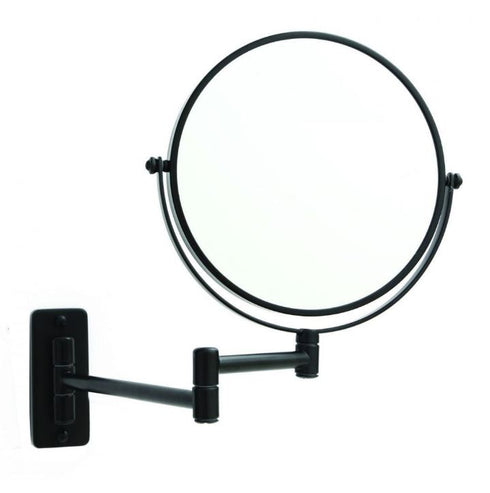 Ablaze Matte Black Round Shaving Mirror