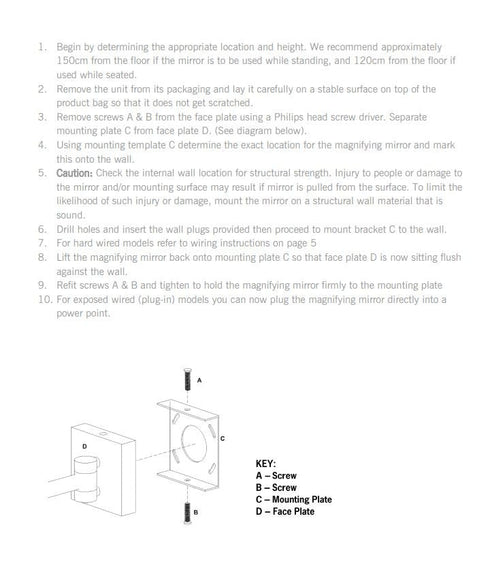 Ablaze Black Backlit Shaving Mirror