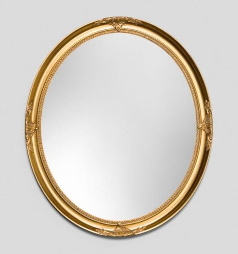 Lukas French Provincial Ornate Oval Mirror Gold
