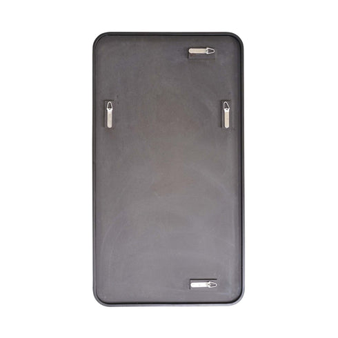 Albin Radius Rectangle Satin Brass Wall Mirror