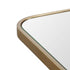 Albin Radius Rectangle Satin Brass Wall Mirror