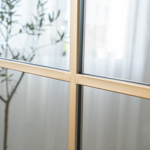 JIMWELL GOLD RIMMED 15 PANE MIRROR - mirrors-city-aus