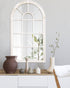 Romeo Arch Panelled Mirror, Matt White Medium - mirrors-city-aus