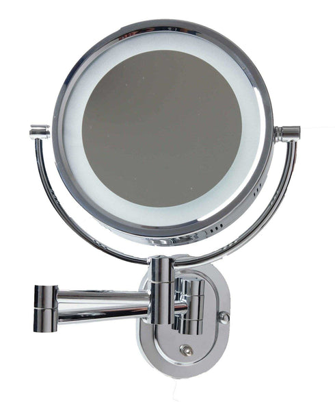 Ablaze Backlit 5x Magnification Round Shaving Mirror - mirrors-city-aus