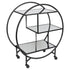 CALDER BLACK RUSTIC MIRRORED TROLLEY SHELF - mirrors-city-aus
