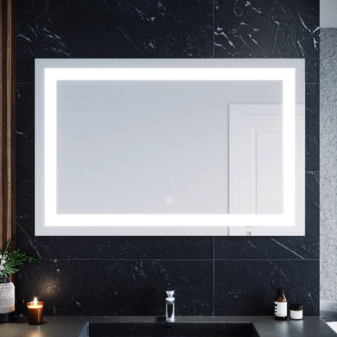 Milo LED Anti-fog Front-Lit Rectangular Bathroom Mirror