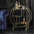 Calder Antique Gold Mirrored Bar Trolley