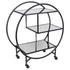 Calder Black Mirrored Bar Trolley