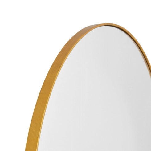 Bjorn Arch Brass Wall Mirror