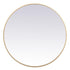 Asa Minimalistic Modern Brass Metal Frame Round Mirror