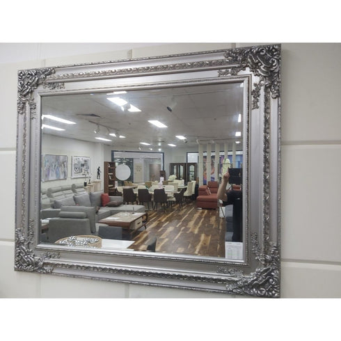 Zenith French Ornate Decorative Mirror Silver